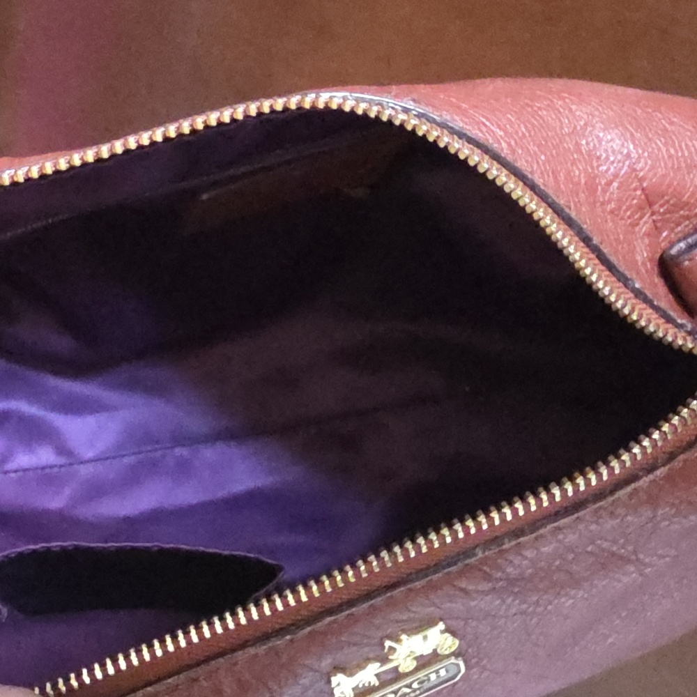 Coach Madison Haley Brown Leather Hobo Bag - Picture 8 of 9